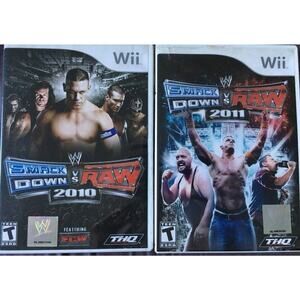 Set Of 2 Smack Down Vs‎ Raw Wii Games